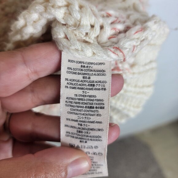 Free People Star Spangled American Flag Cardigan Sweater Oversized Boho Medium - Picture 4 of 8